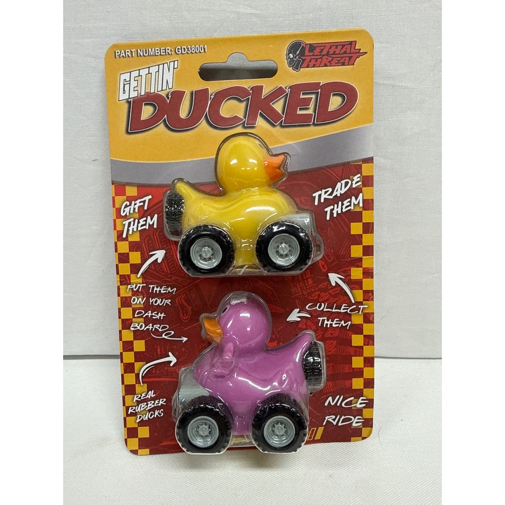 Lethal Threat Gettin Ducked Jeep Dashboard‎ Rubber Ducks 2pk Yellow Purple
